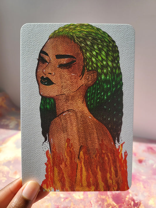 4x6 in. Watercolor Art Print from Original Painting “Forest Fire” by Nightowl Doodles, Fine Art Print, Mixed Media Painting Print