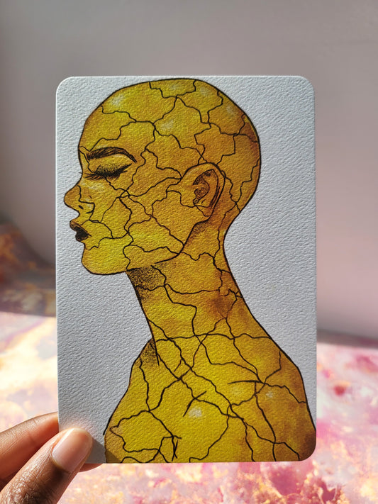 4x6 in. Watercolor Art Print from Original Painting “Drought” by Nightowl Doodles, Fine Art Print, Mixed Media Painting Print