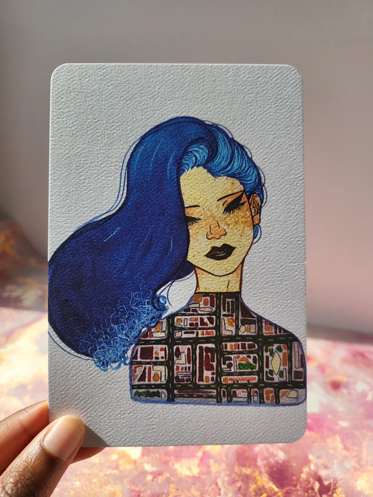 4x6 in. Watercolor Art Print from Original Painting “Tsunami” by Nightowl Doodles, Fine Art Print, Mixed Media Painting Print