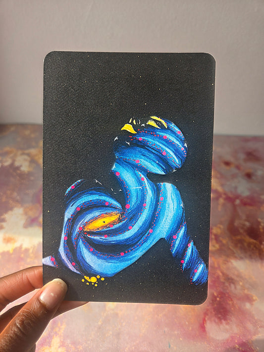 4x6 in. Watercolor Art Print from Original Painting “The Milky Way” by Nightowl Doodles, Fine Art Print, Mixed Media Painting Print