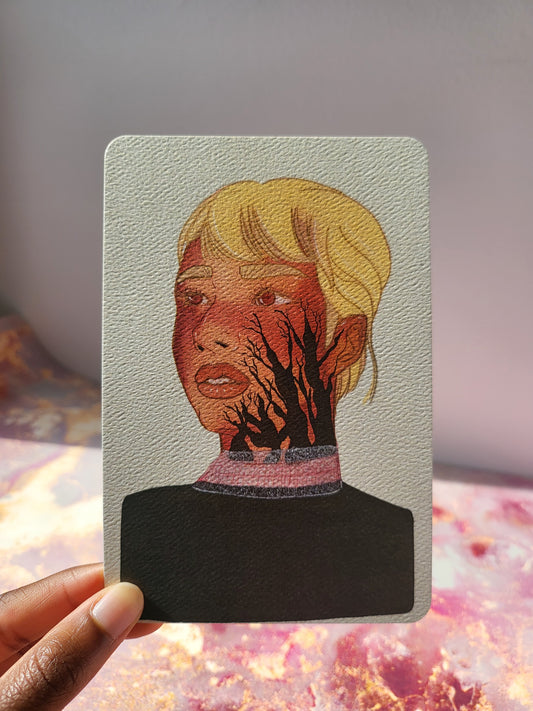 4x6 in. Watercolor Art Print from Original Painting “Infested” by Nightowl Doodles, Fine Art Print, Mixed Media Painting Print