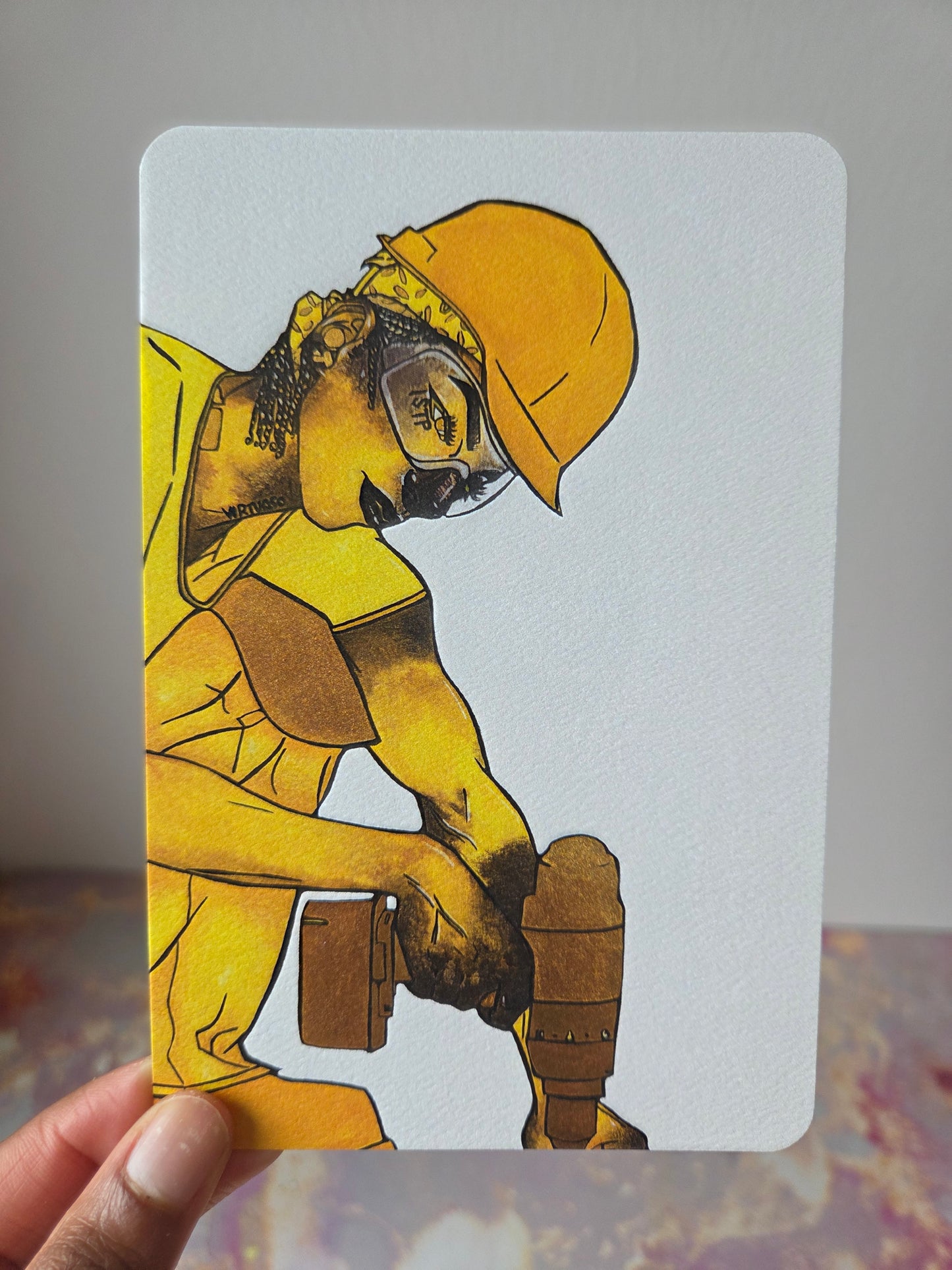 4x6 in. Watercolor Art Print from Original Painting “Virtuoso” by Nightowl Doodles, Fine Art Print, Mixed Media Painting Print