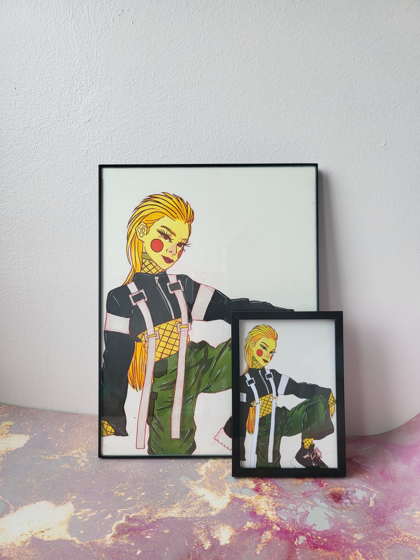 9x12 in. Original Watercolor Painting “Bird the Third” by Nightowl Doodles, Not a Print, One-of-a-Kind Original Art