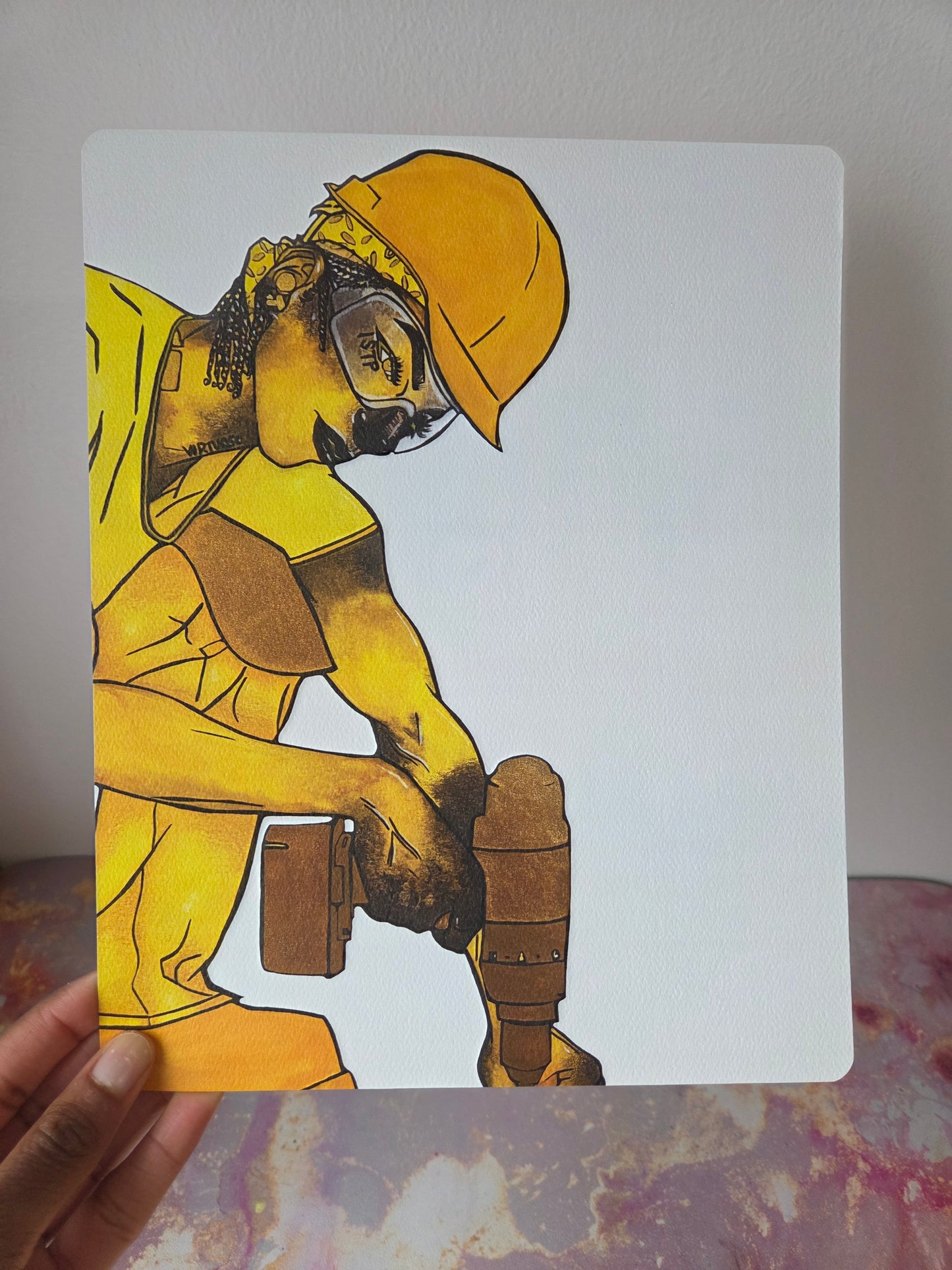 8x10 in. Watercolor Art Print from Original Painting “Virtuoso” by Nightowl Doodles, Fine Art Print, Mixed Media Painting Print