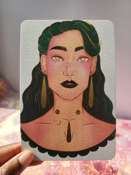 4x6 in. Watercolor Art Print from Original Painting “Vintage” by Nightowl Doodles, Fine Art Print, Mixed Media Painting Print