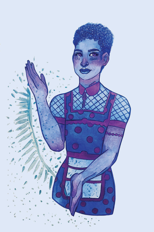 4x6 in. Watercolor Art Print from Original Painting “Consul” by Nightowl Doodles, Fine Art Print, Mixed Media Painting Print