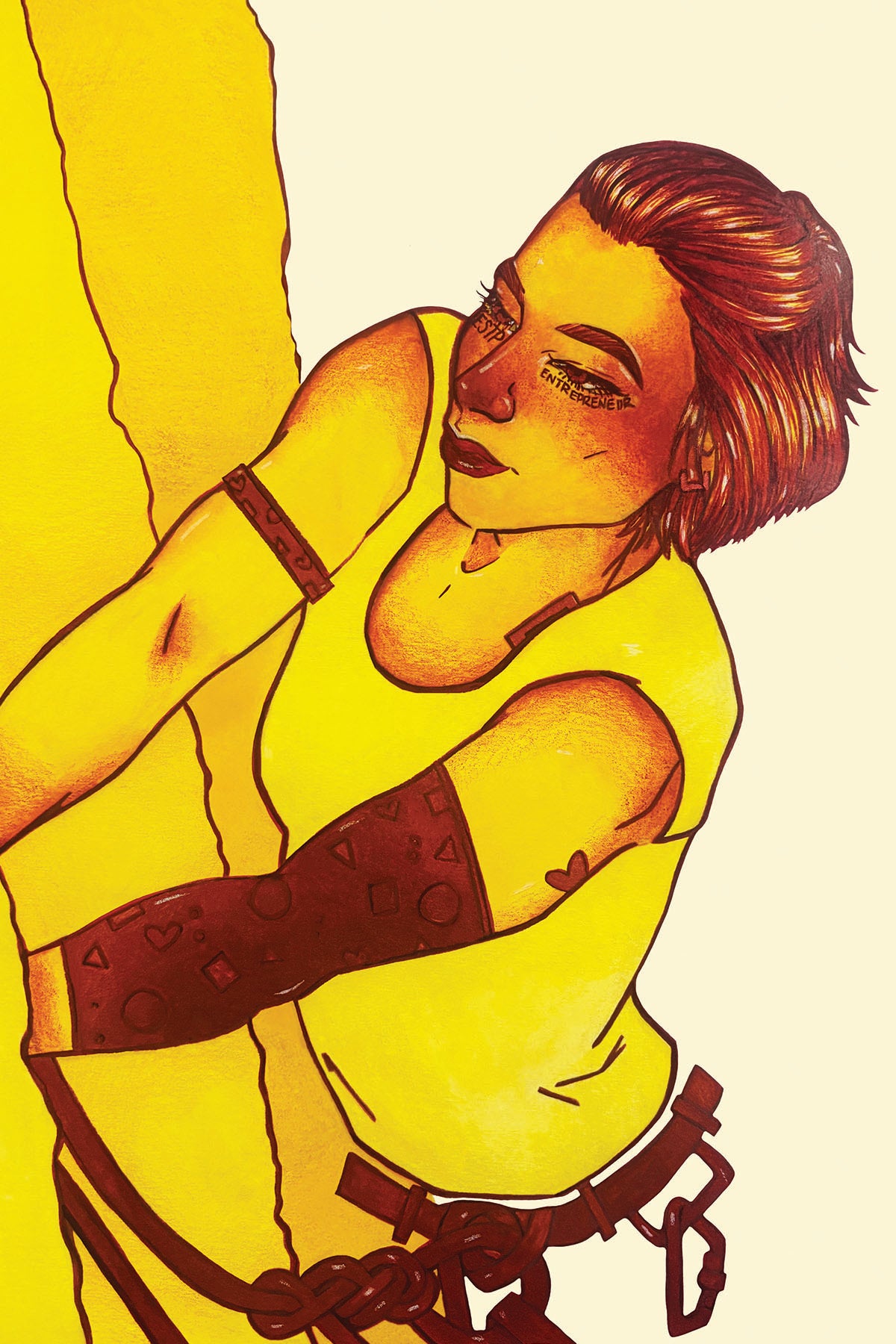 8x10 in. Watercolor Art Print from Original Painting “Entrepreneur” by Nightowl Doodles, Fine Art Print, Mixed Media Painting Print