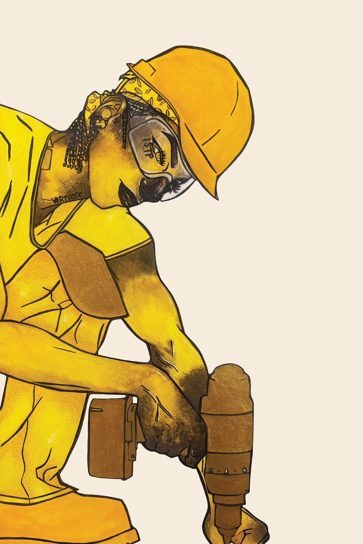 8x10 in. Watercolor Art Print from Original Painting “Virtuoso” by Nightowl Doodles, Fine Art Print, Mixed Media Painting Print