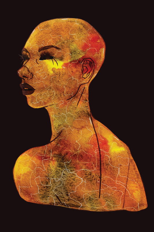 8x10 in. Watercolor Art Print from Original Painting “Venus” by Nightowl Doodles, Fine Art Print, Mixed Media Painting Print