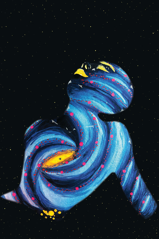 4x6 in. Watercolor Art Print from Original Painting “The Milky Way” by Nightowl Doodles, Fine Art Print, Mixed Media Painting Print