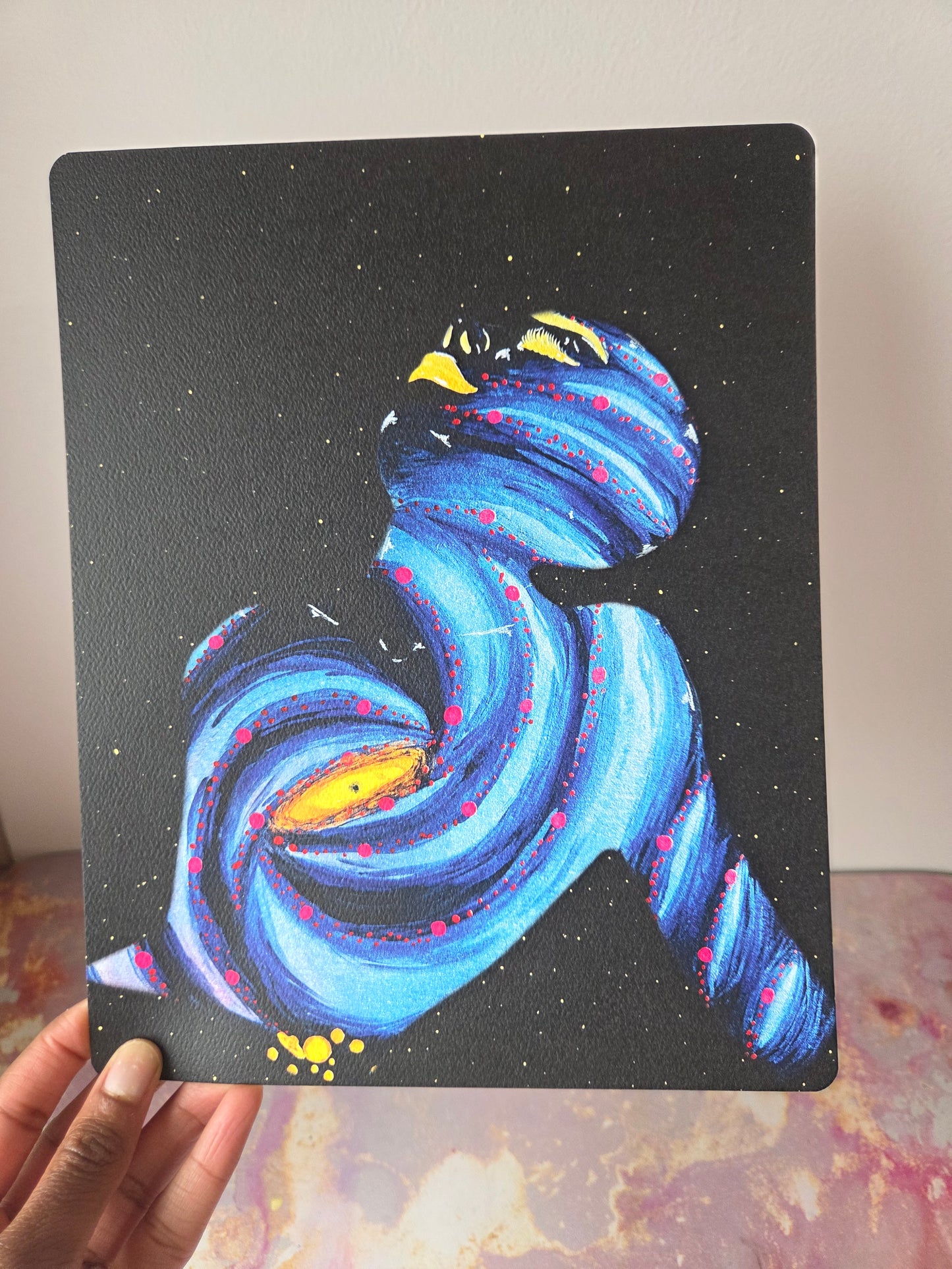 8x10 in. Watercolor Art Print from Original Painting “The Milky Way” by Nightowl Doodles, Fine Art Print, Mixed Media Painting Print