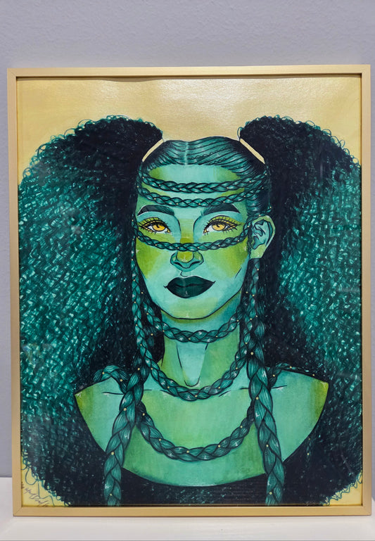 11x14 in. Original Watercolor Painting “Yellow” by Nightowl Doodles, Not a Print, One-of-a-Kind Original Art