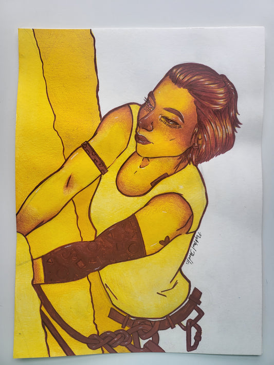 9x12 in. Original Watercolor Painting “Entrepreneur” by Nightowl Doodles, Not a Print, One-of-a-Kind Original Art