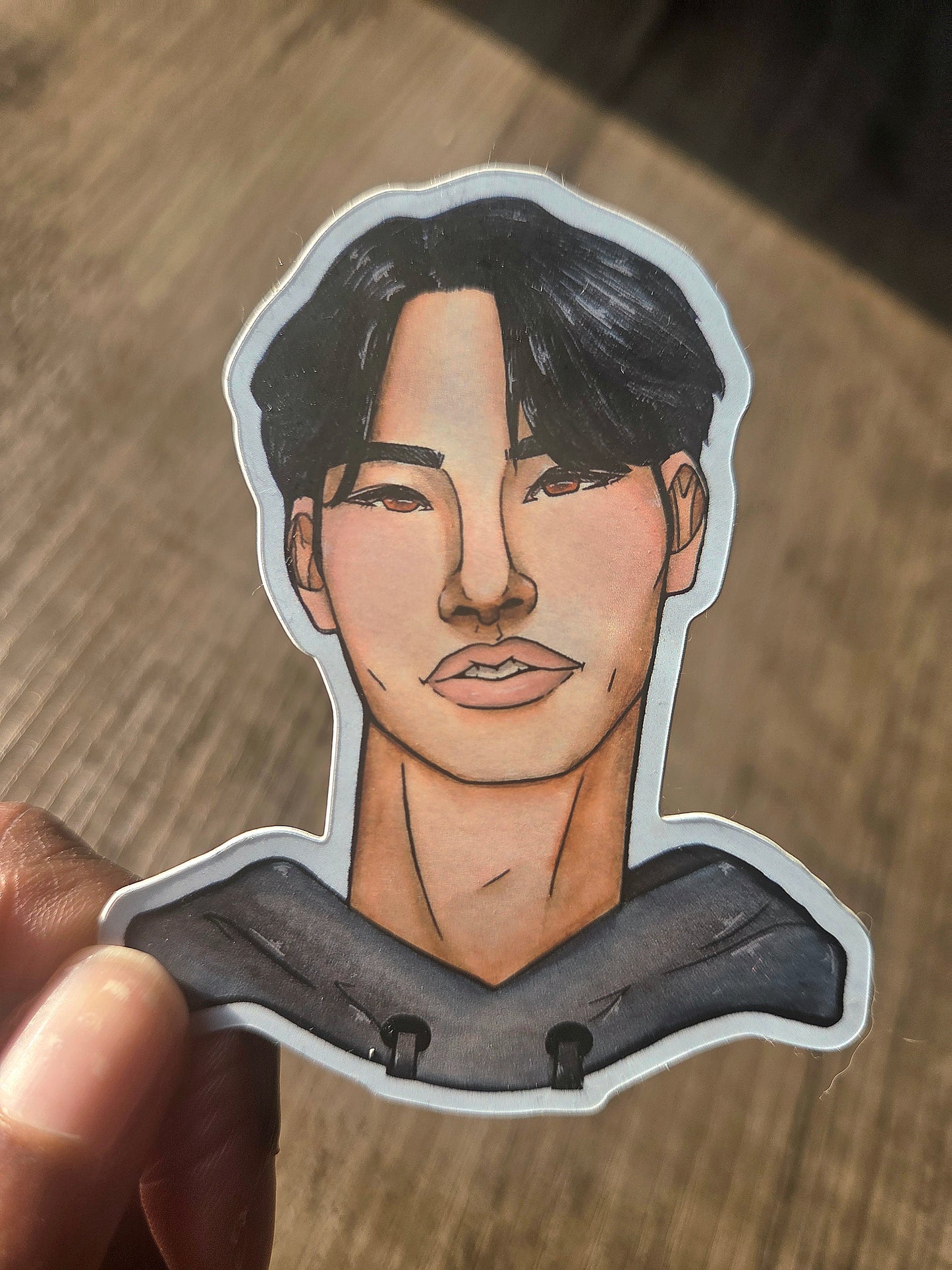 2x3 in. Matte Sticker of Jinu Fanart from K-pop Demon Hunters in Human Form by Nightowl Doodles, Fine Art Sticker, Mixed Media Painting Sticker